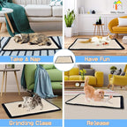 Cat Scratch Pad 2PK, Anti-Scratch Pads for Furniture, Kitty Scratching Bed, Post Tree Ramp Cardboard Replacement, Sisal Thin Scratcher Mat with Velcro Tapes Protecting Couch Chair Legs & Carpet 16X12”