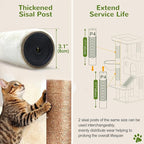 Globlazer Extra Thick Scratching Posts Tower Sturdy 50-inch Corner Cat Tree Tower for Indoor Cats, Cat Tower for Adult Cats with Scratching Board, Kitty Condo, Basket, S50, Beige