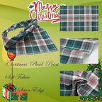 Elegant Tail Christmas Bandana - Soft, Adjustable, Washable Square Dog Scarf for Small to Large Dogs - Perfect for Girls and Boys