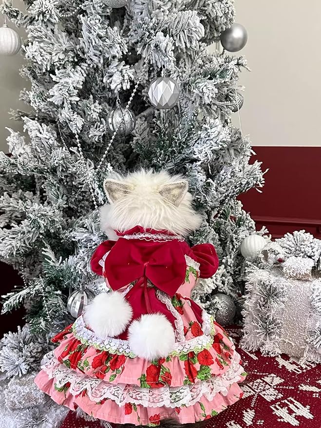 Furbabycare® Elegant Sweet Fashion Puppy Dog Blingbling Princess Skirt Pet Dog Lace Cake Camisole Tutu Dress B-Pink XLL