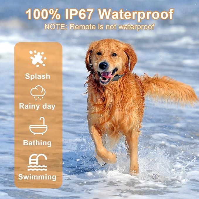 4 Dogs Shock Collar, 1640FT Dog Training Collar with Remote, Waterproof Electric Educator, Smart Anti-bark Trainer, 4 Modes Stop Bad Behaviors, Security Lock, Rechargeable e-Collar for Puppy