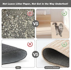 FHTONGE 71x15.8 Thickened Cat Wall Climbing Carpet with 16 Fixed Nails, Extra Large Tall Cat Scratch Pad for Wall, Wall Mounted Climbing Cat Scratcher for Furniture Couch Sofa Protector(Oat Color)