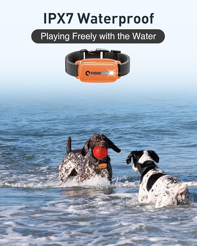 ABBIDOT Shock Collar for Dogs, 3300 FT Dog Training Collar with Remote, IPX7 Waterproof with 4 Training Modes, Rechargeable E-Collar for Small Medium Large Dogs (15-120 lbs)