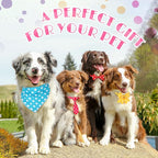 Reginary 120 Pcs Polka Dot Dog Bandanas Bulk Dog Bows Set Bow Ties Cat Scarf Colorful Washable Triangle Pet Kerchief Cute Bib for Summer Small Medium Large Pets Grooming Accessories Costume