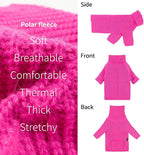 Fitwarm Valentines Dog Turtleneck Sweater, Dog Winter Clothes for Small Dogs Girl, Knitted Pet Coat, Cat Outfit, Hot Pink, XS