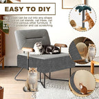 118'x15.8' Trimmable Cat Scratching Post Carpet Cover and Mat Cat Scratcher for Steps and Couch DIY Protector