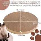 Round Cat Scratcher Refill 10 inch Diameter 7/8 Inch Thickness Circle Cardboard Cat Scratcher Replacement Pads Cat Scratching Boardcat Scratcher Pad for Indoor，4 PCS