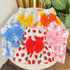 TAPBULL Dog Dresses, Fashionable Pet Dog Clothes, Cute Cat Birthday Dress Outfit (Orange/Red/Yellow/Blue/Pink 5-Pack), Small