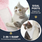 Allewie 82 Inches Large Cat Tree/House/XXL Tall Cat Towers for Big Feline/Scratching Post/Multi-Level Large Kitty Climbing Tree with Condo/Pink