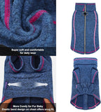 cyeollo Dog Fleece Jacket Sweater Lightweight Pet Coat Reflective Jackets Step in Zipper Warm Dog Sweaters for Medium Dogs