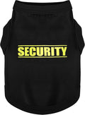 Discover Cozy Cotton Canine Wear: Soft, Lightweight, and Breathable Dog Shirt Vest with Eye-Catching Graphics(Security), Keeping Your Furry Friend Warm and Comfy! Black 4XL