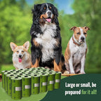 Reli. Biodegradable Dog Poop Bags w/Holder (360 Count - 24 Rolls) | 9x13" Large Dog Bags for Poop w/Dispenser | Green Eco-Friendly | Oxobiodegradable Pet Waste Disposal Refills (Unscented)