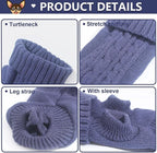 2 Pack Dog Sweaters for Small Dogs, Chihuahua Yorkie Sweater, Dog Clothes for Small Dogs, Winter Warm Pullover Clothing, Pet Cat Cold Weather Puppy Clothes Outfits L