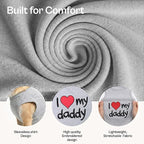 Parisian Pet Dog Shirt - 100% Cotton Shirts for Large Dogs - Grey Sleeveless Dogs Clothes - Lightweight and Breathable Puppy Clothes - Stretchy Dog Apparel - I Love My Daddy T Shirt for Pet