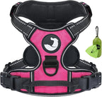 Joytale No Pull Dog Harness for Small Dogs, Reflective Pet Vest with Front Clip, Adjustable Soft Padded Harnesses with Easy Control Handle for Training and Walking, Hot Pink, S