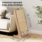 28inch Sisal L Shaped Cat Scratcher - 28 Inch Cat Scratch Ramp for Indoor Cat use,Vertical Cat Scratching Post,Wooden Climbing Kitten/Cats Furniture(Extra Large)