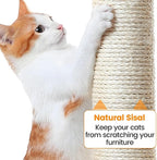 Topeakmart Cat Tree, 67in H Cat Tower for Indoor Cats, Multi-Level Climbing Tree with Scratching Posts Cat House w/Large Condo, Soft Hammock, Removable Cat Teaser Sticks, Beige