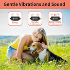 PaiPaitek No Shock Dog Training Collar for 2 Dogs – 3300ft Remote, Waterproof Vibration Collar for 2 Dogs, Humane Vibration & Beep, 5-120 lbs