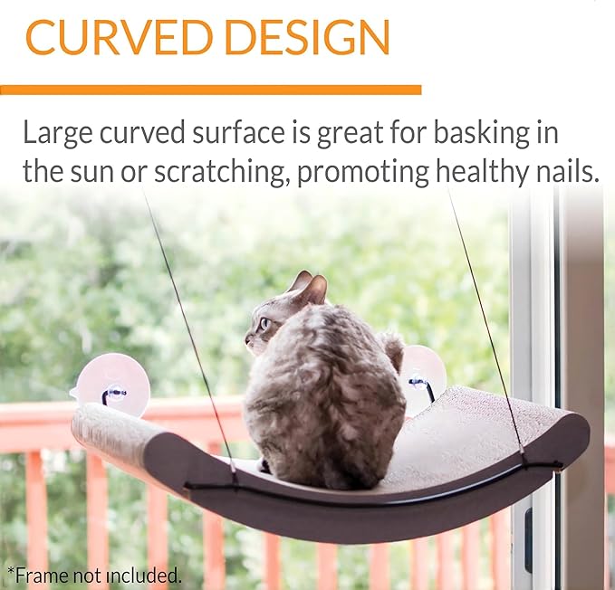 Wavy Window Cat Scratcher Cradle Refill, Durable Cardboard Kitty Sill Pad (Frame Not Included), Space-Saving，11"x 20"x 2"