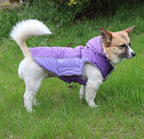 Fleece Dog Hoodie for Large Dogs Super Warm Doggie Jacket for Cold Winter Dog Coats,Purple XXL