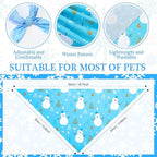 Abbylike 50 Pcs Winter Dog Bandanas Bulk Blue Snowflake Dog Bandanas for Pets Triangle Kerchief Scarf Bibs for Winter Pets Cats Party Costume Photo Props Accessories Pet Shops (19.7 x 13.8 x 13.8)