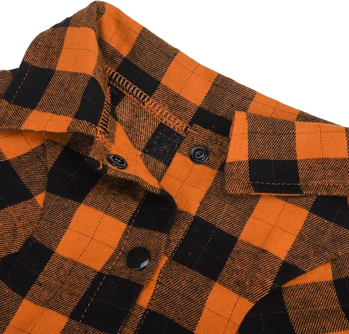 PUPTECK Plaid Fall Dog Shirt, Cute Puppy Cat Polo T-Shirt, Soft Pet Clothes Boy for Small Medium Dogs, M