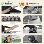 Mayerzon Prong Collar for Large Medium Dogs, Patented Reflective Pinch Collar with Metal Buckle, No Pull Adjustable Hidden Covered Dog Walking Training for Pitbull German Shepherd Doberman(Brown, L)