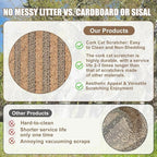 Natural Cork-Cat Scratcher Mat-Cat Scratch Pad Rug-cat Couch Protector-Wall Scratchers for Indoor Kitten Scratching&Stretching-Scratch Furniture Protector for Post&Sofas&Carpets&Floor-Kitty Gifts