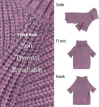 Fitwarm Thermal Knitted Dog Sweater Doggy Winter Coat Pet Clothes Doggie Turtleneck Jacket Puppy Outfits Cat Sweatsuit Lavender Purple Medium