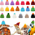 20 Pcs Mini Pet Snake Hat with Adjustable Elastic Chin Strap, Small Reptile Animal Hamster Knitted Hat for Pets Snake Ball Python Lizard Guinea Pig Chameleon Iguanas Accessories Decoration