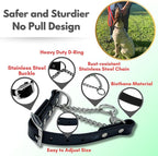 Martingale Collar for Dogs, Biothane, Stainless Steel Hardware, No Pull, Made in The USA, Professional Grade, Extra Large, Black