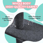 Max & Marlow Cat Tree Floor to Ceiling Cat Tower Height 95-108" Adjustable Kitten Tree Tall Climbing Tree with Carpet Scratching Post and Mat Cat Pole for Indoor Cats,Dark Grey