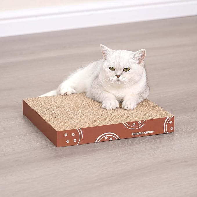 Petpals 8-Pack Cat Cardboard Scratcher, Corrugated Scratcher Replacement, Scratching Pad, Sofa Couch Furniture Protectors from Cat Scratching(8-Pack Replacement)