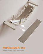 Feandrea Clickat Collection - No.003 Cat Bridge, Extremely Quick Assembly, Unlimited Expandability, Replaceable Module and Fabric Pad, Cat Wall Furniture