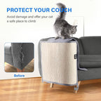 NATUYA Furniture Protectors from Cats - Couch Protector from Cat Claws with Sisal Scratching Pad Anti Cat Scratch Furniture Couch Sofa Corner (Light Gray, Right)