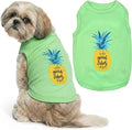 Parisian Pet Dog Shirt – 100% Cotton Shirts for Medium Dogs – Tropical Sleeveless Pet Vest – Lightweight and Breathable Dogs Apparel – Cute Dog Clothes - Stretchy T Shirts for Pets