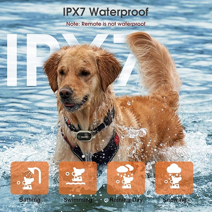 Shock Collar for Dogs - Waterproof Rechargeable Dog Electric Training Collar with Remote for Small Medium Large Dogs with Beep, Vibration, Safe Shock Modes (8-110 Lbs)