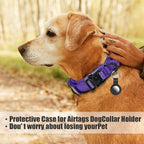 Tactical Dog Collar Military Dog Collar Adjustable Nylon Dog Collar Heavy Duty Metal Buckle with Handle for Dog Training,with Patches(Purple, M)