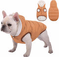 Dog Fleece Hoodie, Windproof Waterproof Dog Coat, Winter Warm Dogs Jacket, Cold Weather Pet Apparel Clothes Vest for Small Dogs Khaki, XS