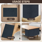 Cat Scratch Couch Furniture Protector, Self-Adhesive & Cuttable Furniture Scratch Protector Pad, Wear-Resistant Wall & Sofa Guard, Multi-Functional Cat Scratcher Dark Gray
