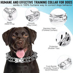 MOZETO Dog Collar, Adjustable Quick Release Stainless Steel Dog Training Collar with Metal Buckle for Small Medium Large Dogs