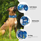 Wide 1.5 Inch Martingale Dog Collar - No Pull & Escape Proof Training Collar for Large Dogs, Adjustable Thick Slip Collar（Elephant L）