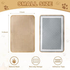 Cat Scratching Mat Sisal, Sisal Fabric Large Pet Scratching Pad for Indoor Cats with Adhesive Hook Loop Tape, Cat Scratching Rug Wall Scratchers (2pcs(11x13.8in))