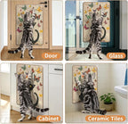 Sisal Cat Scratcher Mat Cat Wall Scratcher for Indoor Scratch Pad Wall Mounted Scratching Post to Protect Couch Carpet Furniture 23.6"x15.7" (Colorful Butterflies Cat)