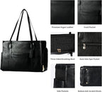 Stylish Dog Purse Carrier, Leather Pet Carrier Bag for Small Dogs Cats Puppy, Airline Approved Soft-Sided Carrier Black