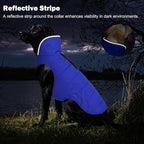 Dog Winter Coat, Waterproof Dog Jacket with Leash Hole, Reflective Adjustable Pet Snow Vest, Warm Fleece Sweater for Small Medium Large Dogs - Blue, S