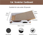 3 Packs Cat Scratcher Pad with Cat Box,Durable Cat Scratcher Cardboard Refill,3 in 1 Recyclable Cardboard Cat House Suitable for Cats to Rest,Grind Claws and Play,Reversible Scratch Box 17"x10"