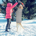 Dog Sweaters for Large Dogs,Extra-Large Dog Hoodie,Warm Fleece Sweatshirt with Hood & Pocket,Leash Hole,Cozy Cold Weather Pet Clothes Sweater Hoodie for Large Dogs(Grey,XXL)