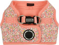 Puppia Kealoha Dog Vest Harness B (Step-in) Fashionable Flower Pattern Spring Summer Harness for Small and Medium Dogs, Pink, Medium