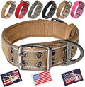 ADITYNA Heavy Duty Dog Collar for Large Dogs - Reflective Collar with Handle for Training, and Walking - Wide, Thick, Tactical, Soft Neoprene Padded